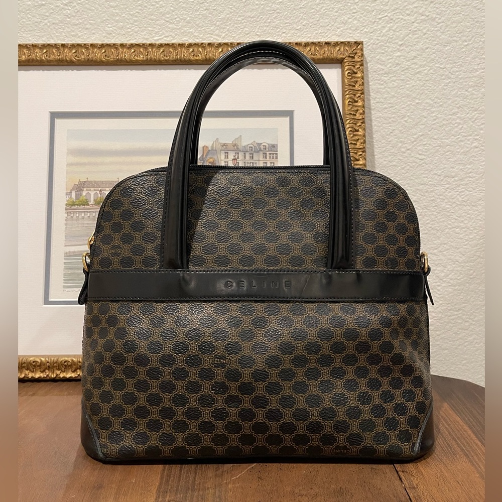 Vintage Celine Bag! Macadam Dome Top Handle.